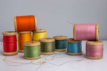 spool of thread isolated on white background