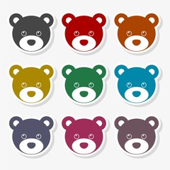 Bear head icon - vector Illustration