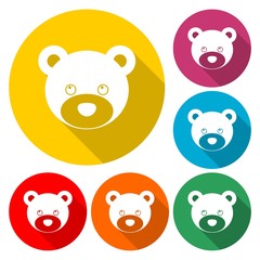 Bear head icon - vector Illustration