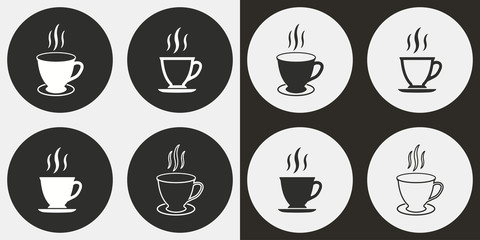 Coffee cup icon set.