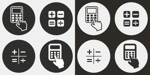 Calculator icon set.