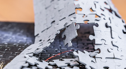 das Chaos des Lebens gleicht einem Puzzle