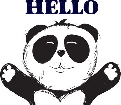 Vector Panda, illustration panda, vector illustration. Animal vector.