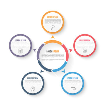 Circle Infographic Template with Three Elements
