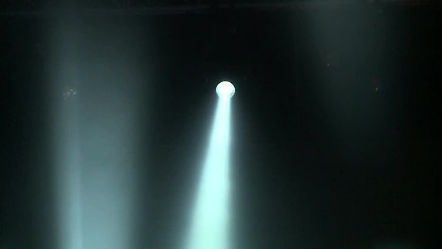 Lights changes colour in the smoky hall
