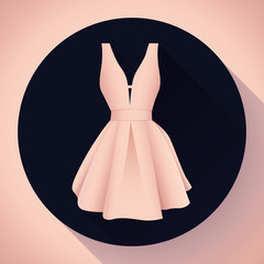 evening woman dress icon vector Flat style