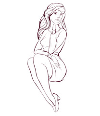 Woman with lush curly hair