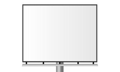 Blank city billboard square. Mockup can be used for advertising banners and posters or design. Vector illustration