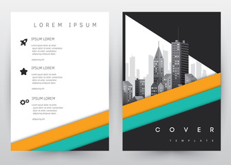 Cover Design Vector template set  Brochure, Annual Report, Magazine, Poster, Corporate Presentation, Portfolio, Flyer, Banner, Website. A4 size