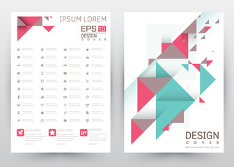 Cover Design Vector template set  Brochure, Annual Report, Magazine, Poster, Corporate Presentation, Portfolio, Flyer, Banner, Website. A4 size