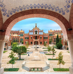 Hospital de la Santa Creu i Sant Pau complex, the world's largest Art Nouveau Site in Barcelona, Spain