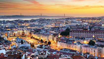 Fototapeta na wymiar Lisbon at sunset