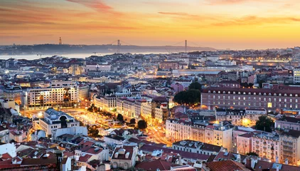 Foto op Canvas Lisbon at sunset © TTstudio