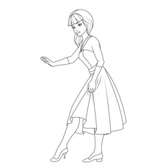 Coloring book: Cinderella fairy tale character