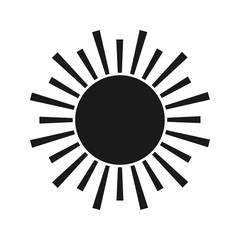 Sun vector black icon. Element for design. Vector Illustration.