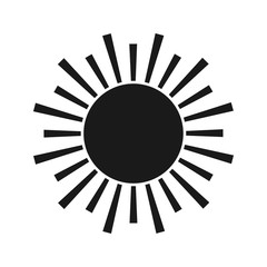 Sun vector black icon. Element for design. Vector Illustration.