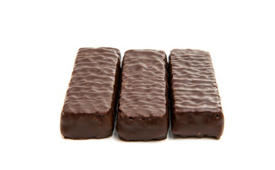 Chocolate wafers isolated