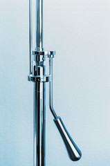 chrome fittings Table Lamp background. toned image
