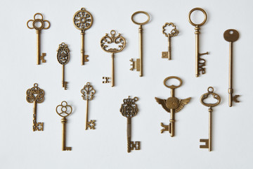Keys represented on background