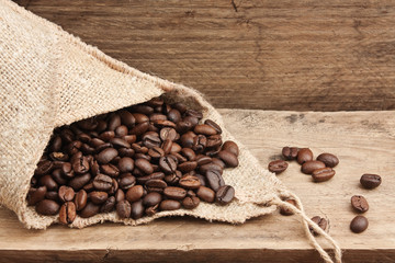 coffee beans in a bag