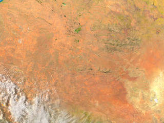 central Australia on Earth - visible ocean floor