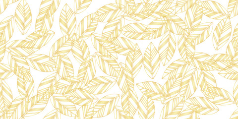 gold leaves seamless