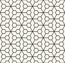 Obraz premium abstract geometric hexagon minimal seamless pattern print