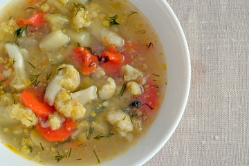 Vegetable cauliflower soup