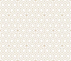 Tapeten Art deco abstraktes geometrisches einfaches Blumengitter-Dekomuster