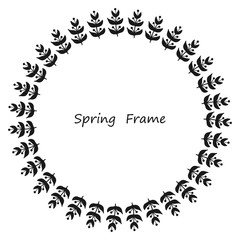 Spring frame made up of leaves