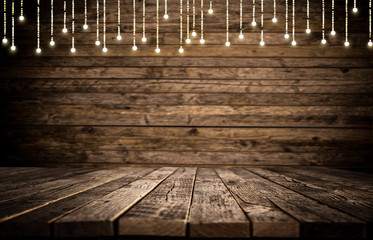 Empty wooden background table