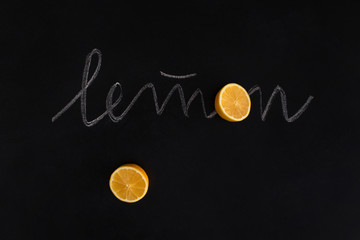 Freshly cut orange fruit