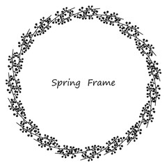 Spring frame made up of leaves