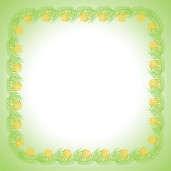 Spring frame made up of leaves