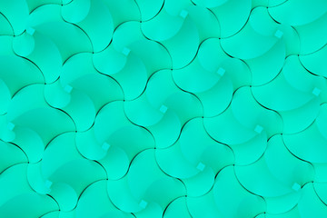 Pattern of blue twisted pyramid shapes