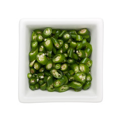 Sliced green chilli