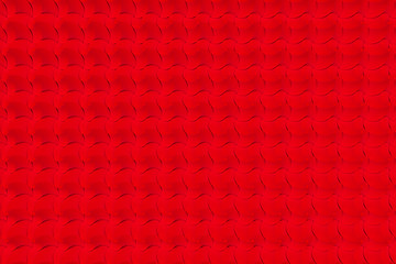 Pattern of red twisted pyramid shapes