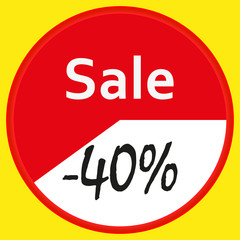 vector banner image ninety percent discount on a yellow background