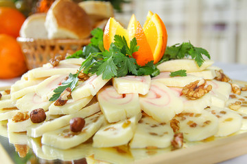 Catering tray with various meats