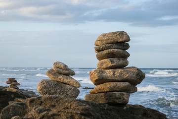 balance act of rocks  