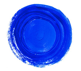 Blue painted circle