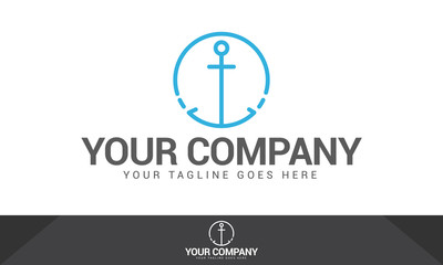 Anchor ship logo, anchor ship vector, anchor ship logo template