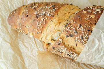 Multigrain bread with seeds