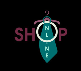 On-line store logo design vector. Shopping cart and logo design concept.