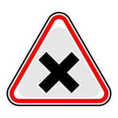 Obraz premium Mark Irritant Sign Triangular Sticker