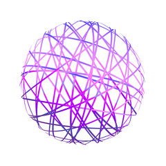 Abstract sphere from color lines