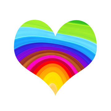 Abstract colorful heart