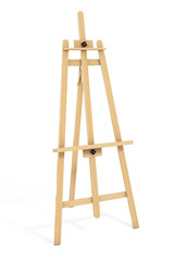 Wooden Artist Easel. 3d Rendering