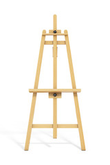 Wooden Artist Easel. 3d Rendering