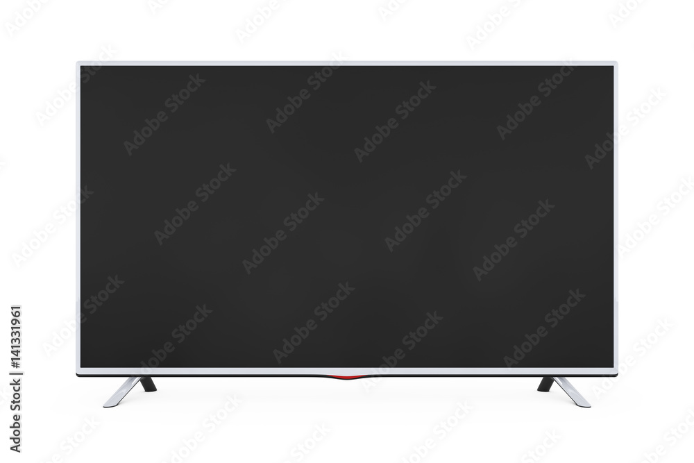 Aufkleber modern flat led or lcd tv. 3d rendering